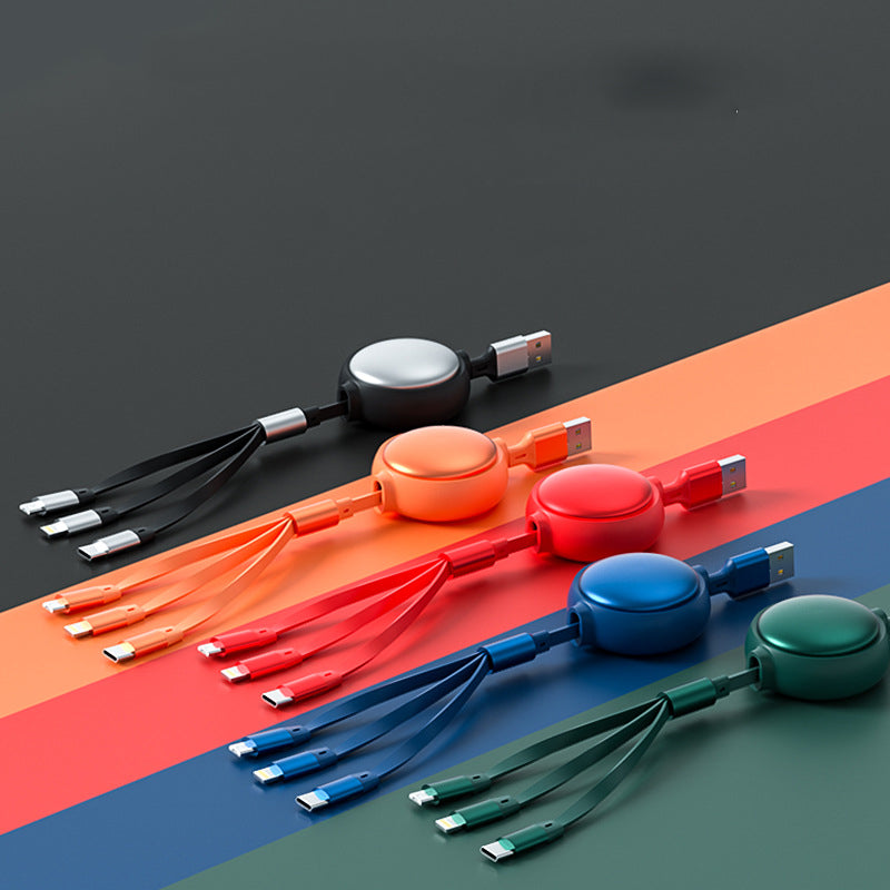 Retractable 3-in-1 USB Charging Cable