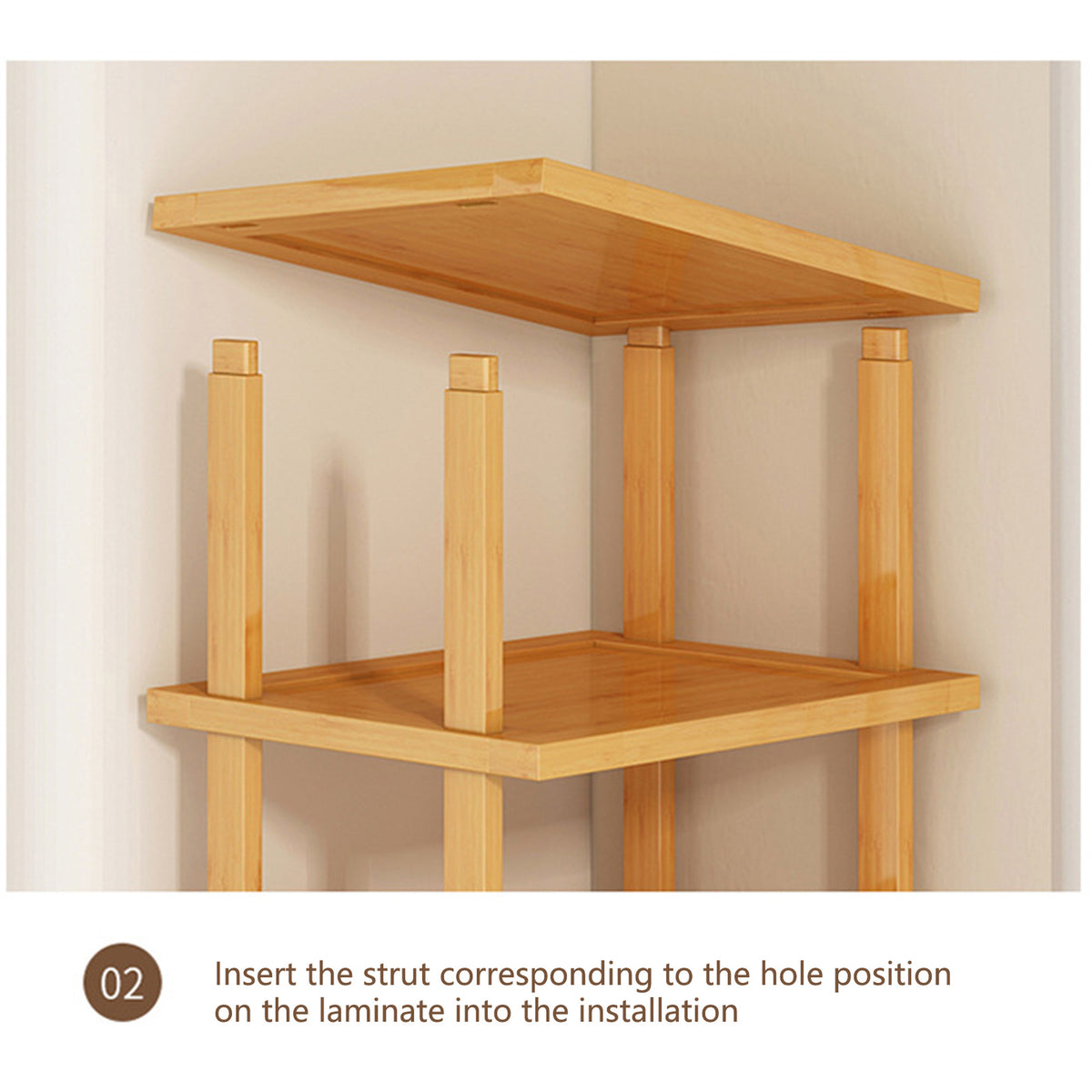 6-Tier Bamboo Shoe Rack - Vertical Space Saving Shoe – image 2