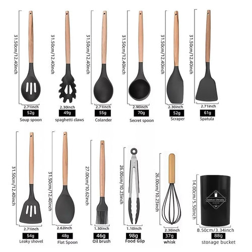 14-Piece Silicone Kitchen Utensil Set – image 2