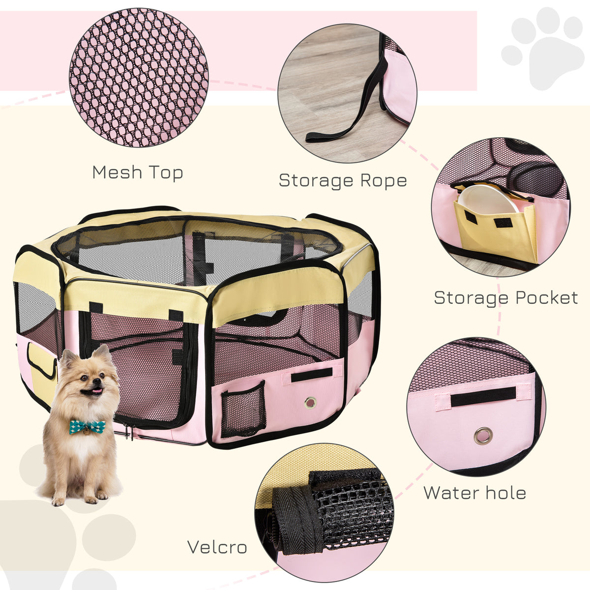 Fabric Pet Whelping Box & Playpen – main image