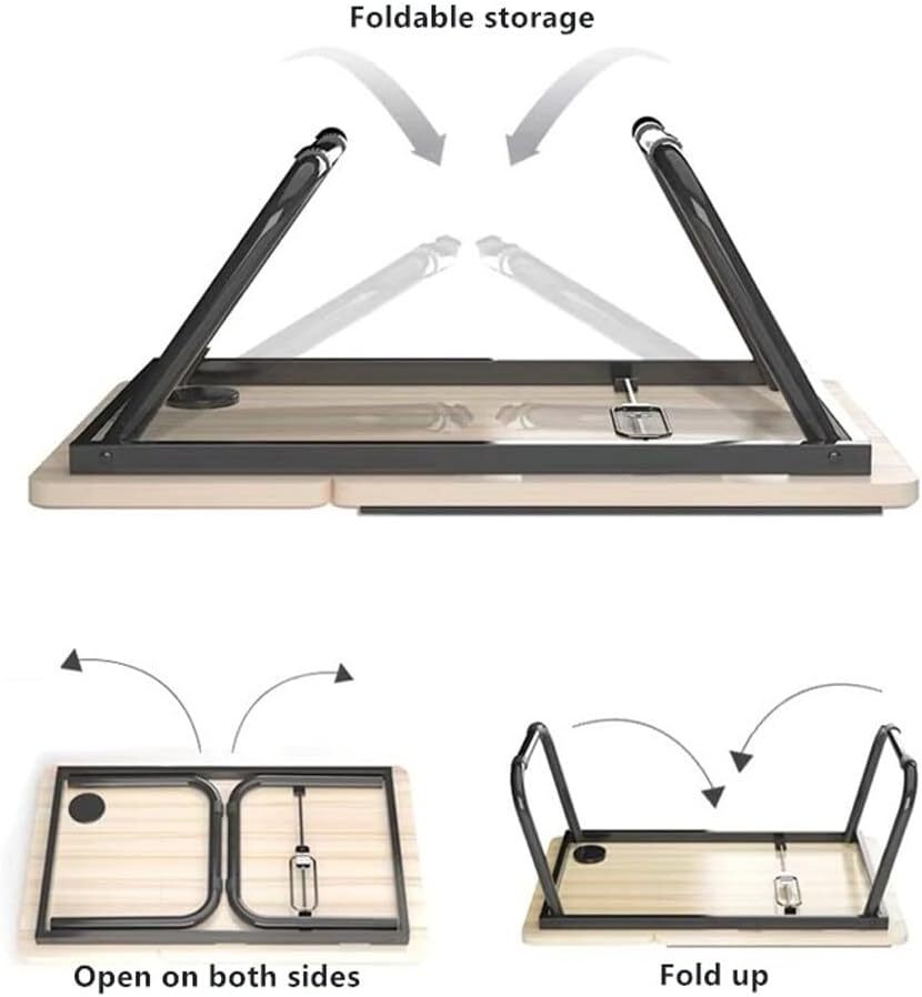 Folding Laptop Table Stand Bed Tray Sofa Lap Breakfast – image 3