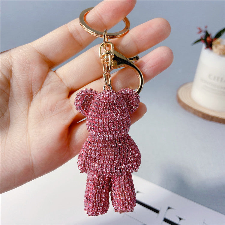 Creative Diamond Cartoon Bear Keychain – image 12