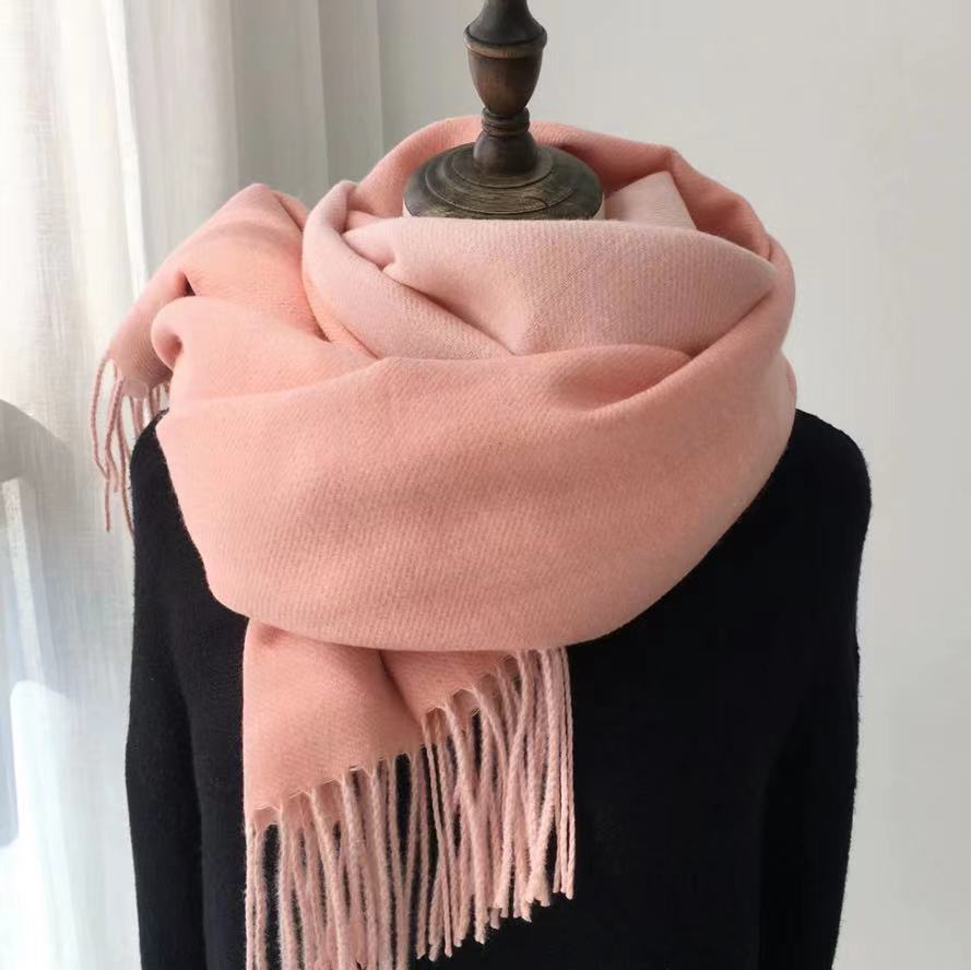 Double-sided Artificial Australian Wool Scarf Shawl – image 8