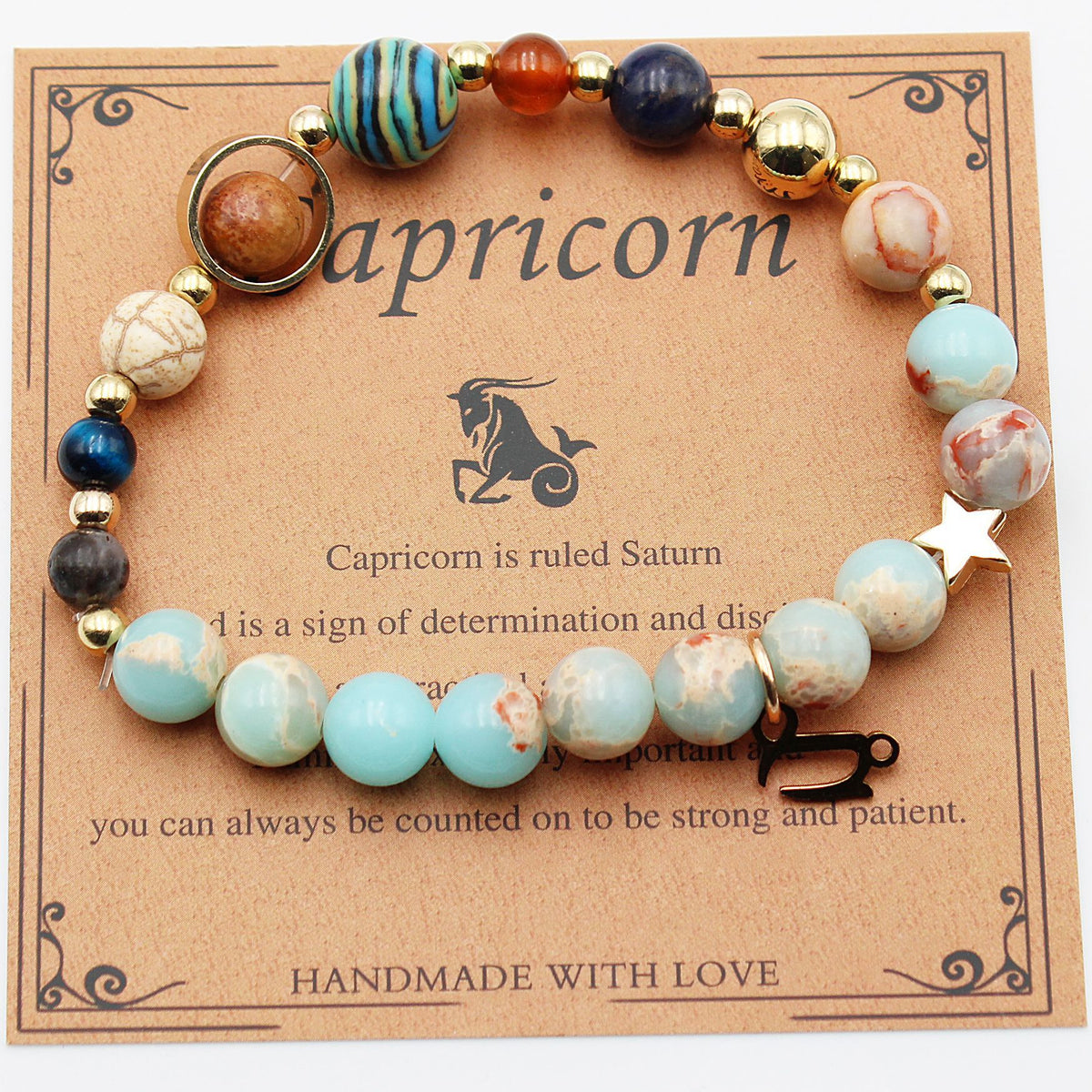Twelve Constellations Bracelets Natural Stone Beaded – image 33