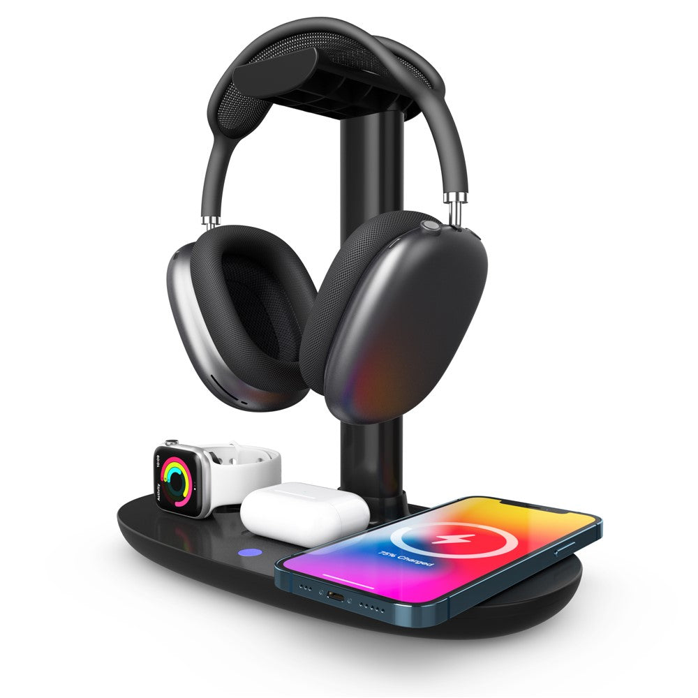 4-in-1 Wireless Charger with Headphone Hanger – image 4