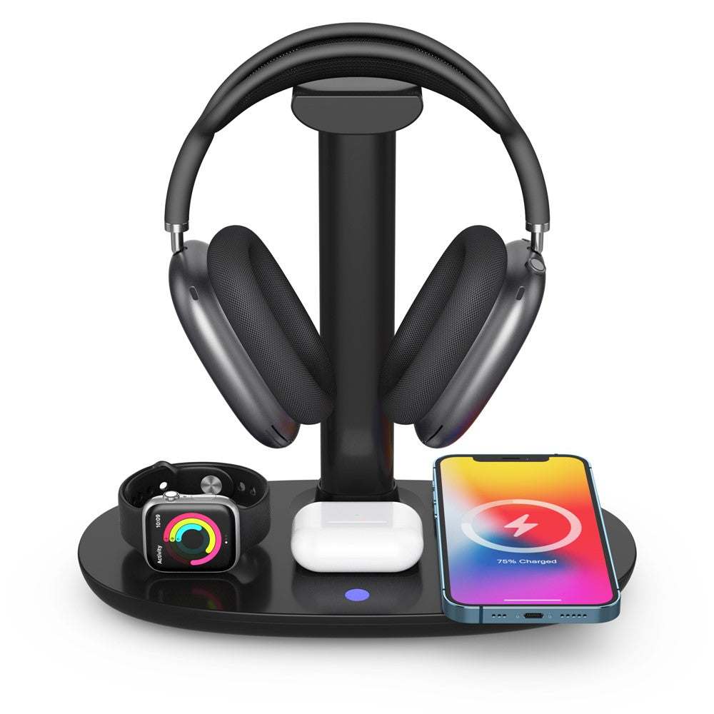4-in-1 Wireless Charger with Headphone Hanger – image 5