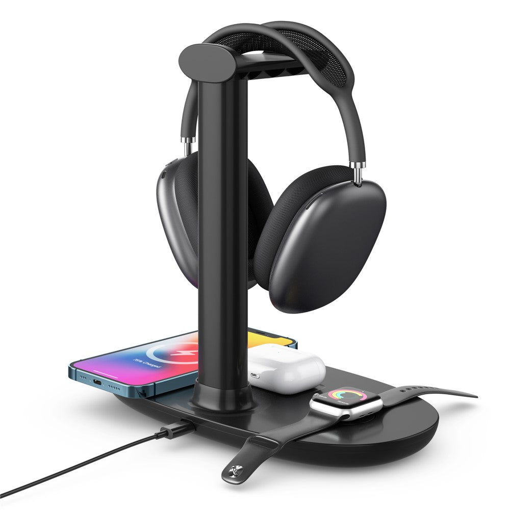 4-in-1 Wireless Charger with Headphone Hanger – image 7