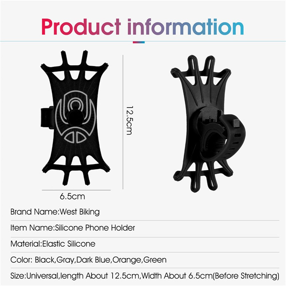 WEST BIKING Silicone Bike & Motorcycle Phone Mount – image 7