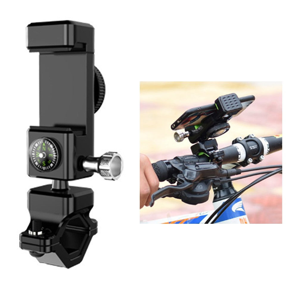 Anti-Theft Bike Phone Mount with Built-In Compass – 360° Rotating Holder