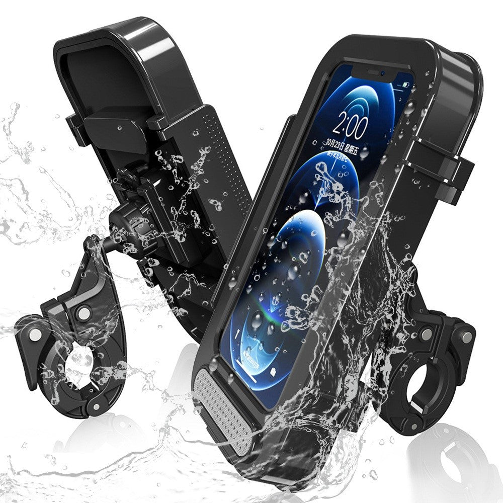 Water-Resistant Touchscreen Bike Phone Mount – Fully Enclosed Holder