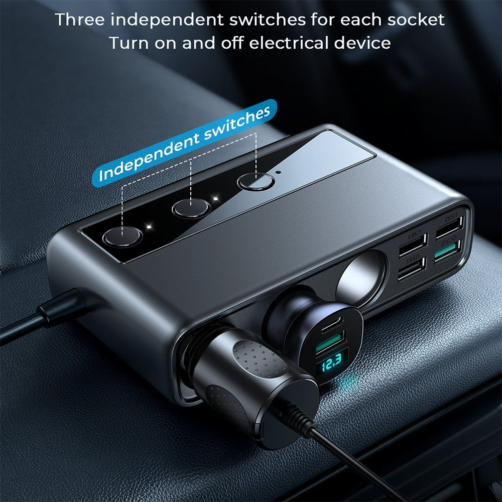 JOYROOM JR-CL06 3-Way Car Socket Splitter with USB – image 5