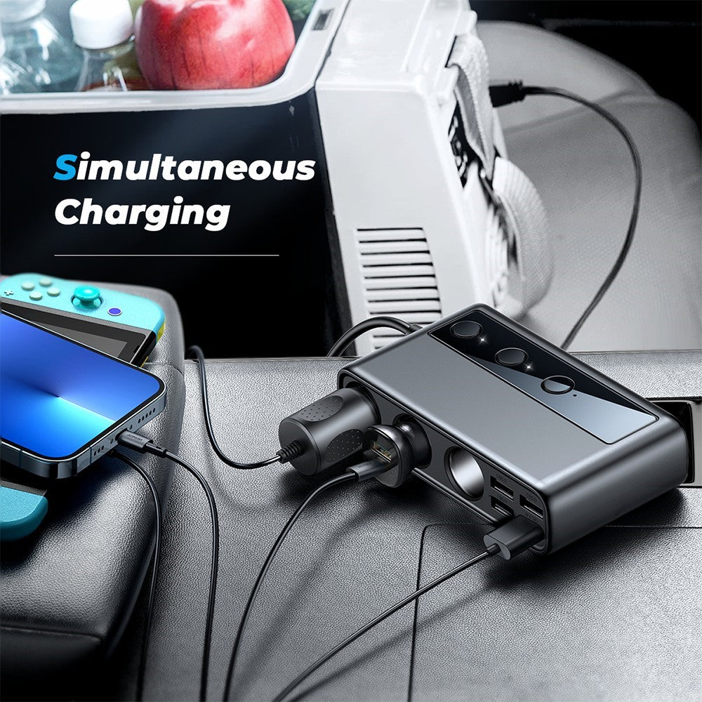 JOYROOM JR-CL06 3-Way Car Socket Splitter with USB – image 7