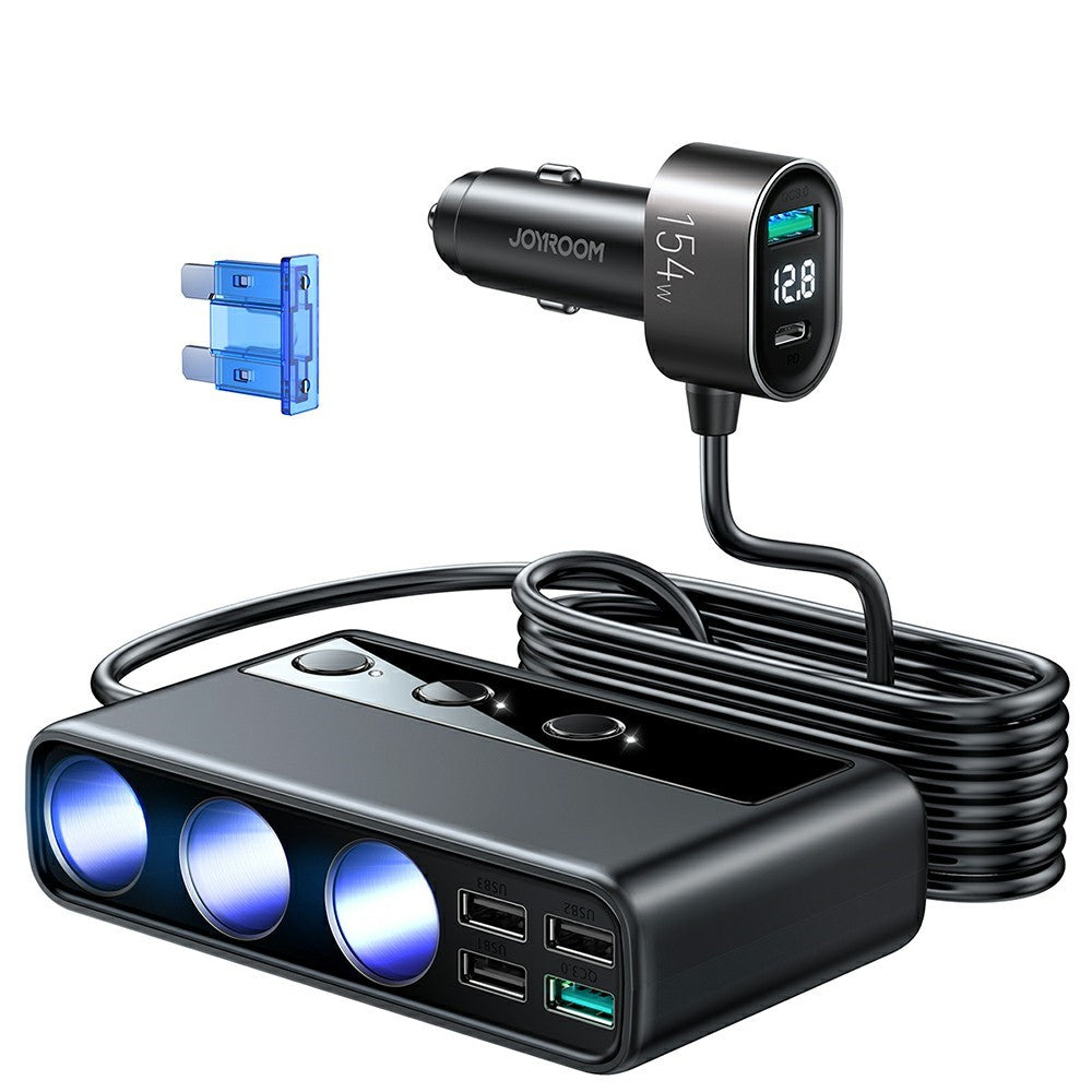 JOYROOM JR-CL06 3-Way Car Socket Splitter with USB – image 8
