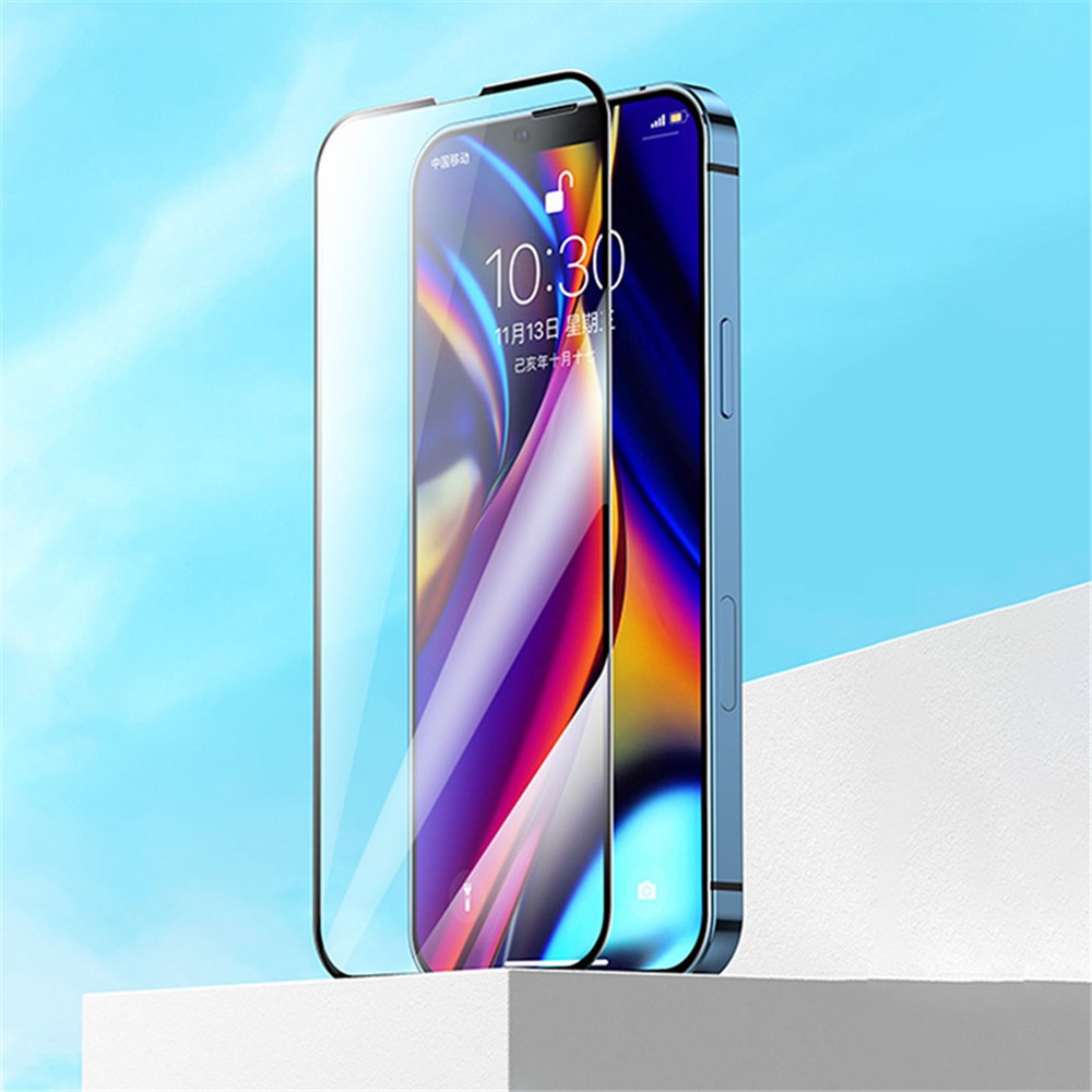 REMAX Scratch-Resistant HD Full Screen Coverage Curved Full Glue Tempered Glass Screen Protector for iPhone 13 / 13 Pro