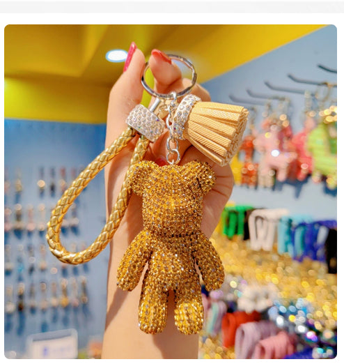 Creative Diamond Cartoon Bear Keychain – image 36