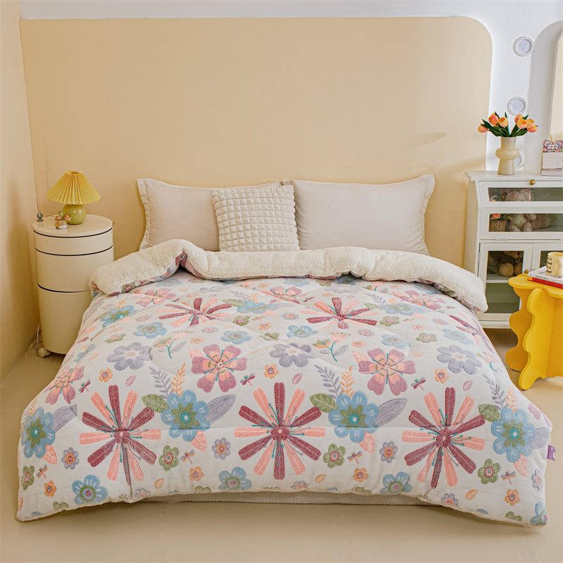 Thick Reversible Sherpa Duvet – Warm Winter Comforter Quilt – main image