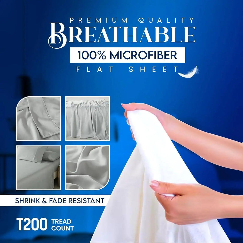 Flat Sheet – Brushed Microfibre, Single to Super King – image 7