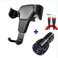 Leather-Grain Gravity Car Phone Holder – image 2