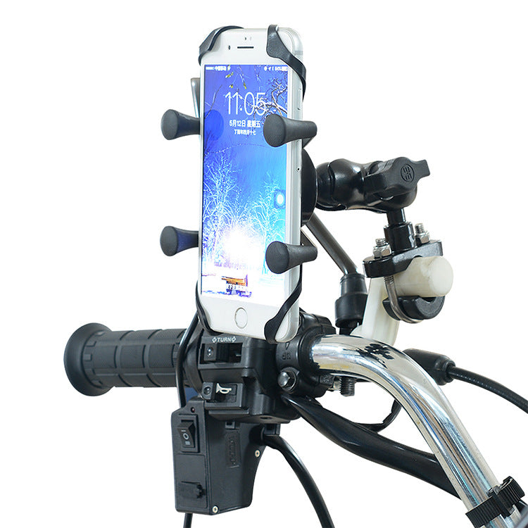 Aluminum Motorcycle Phone Mount – Handlebar Bracket – image 4