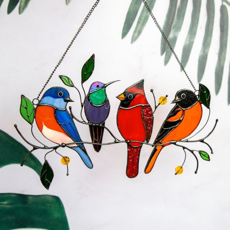 Small Hand-Painted Bird Window Decoration – image 4