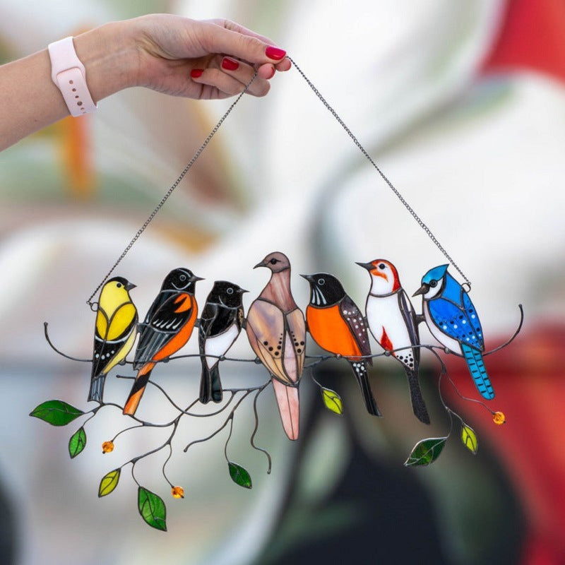 Small Hand-Painted Bird Window Decoration – image 5