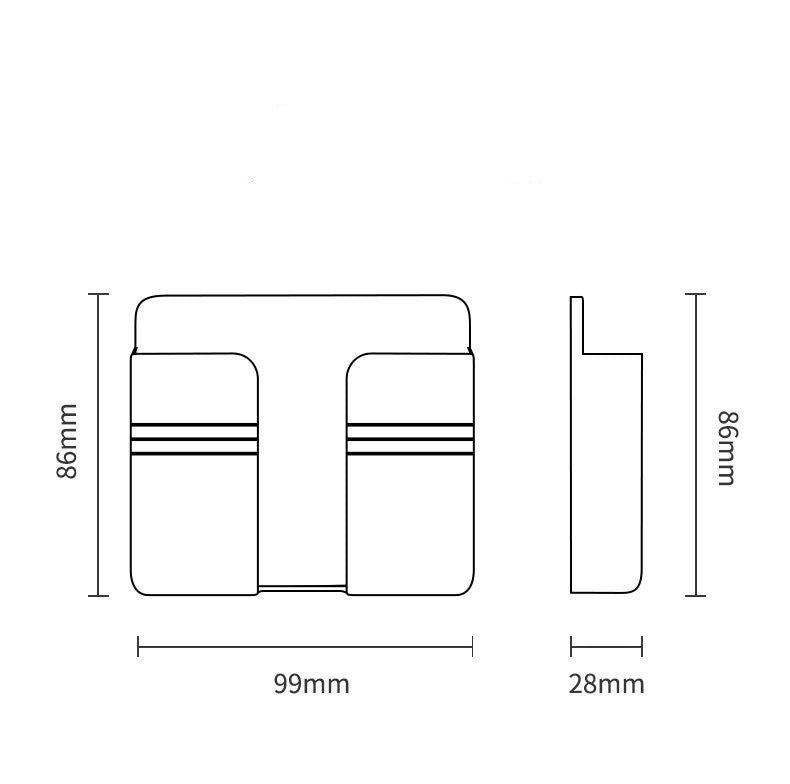 Adhesive Wall Phone & Cable Storage Rack – image 2