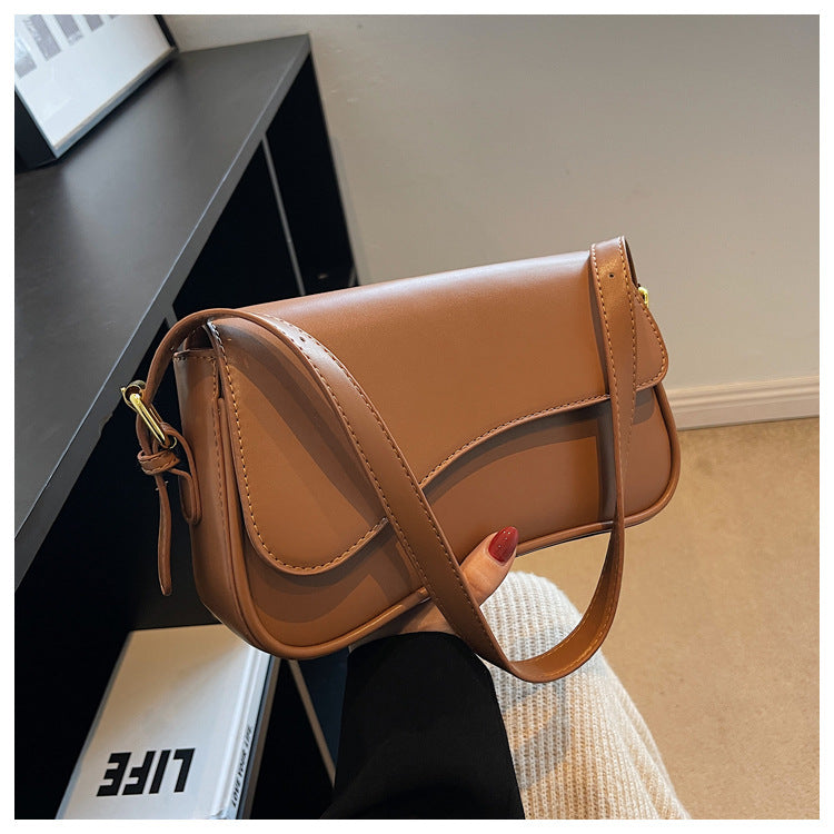 Fashion Simple New Flip Magnetic Buckle Shoulder Bag – image 6