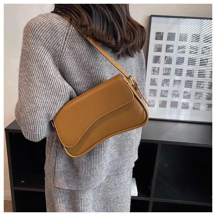 Fashion Simple New Flip Magnetic Buckle Shoulder Bag – image 7