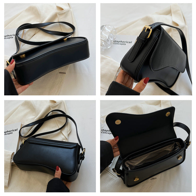 Fashion Simple New Flip Magnetic Buckle Shoulder Bag – image 8
