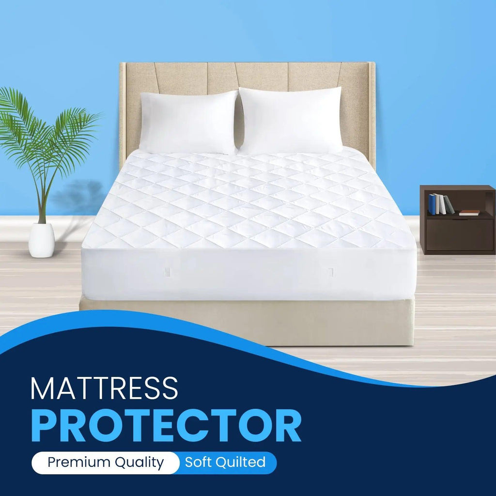 Quilted Mattress Protector – Diamond Stitch, Deep Fitted Skirt – image 5