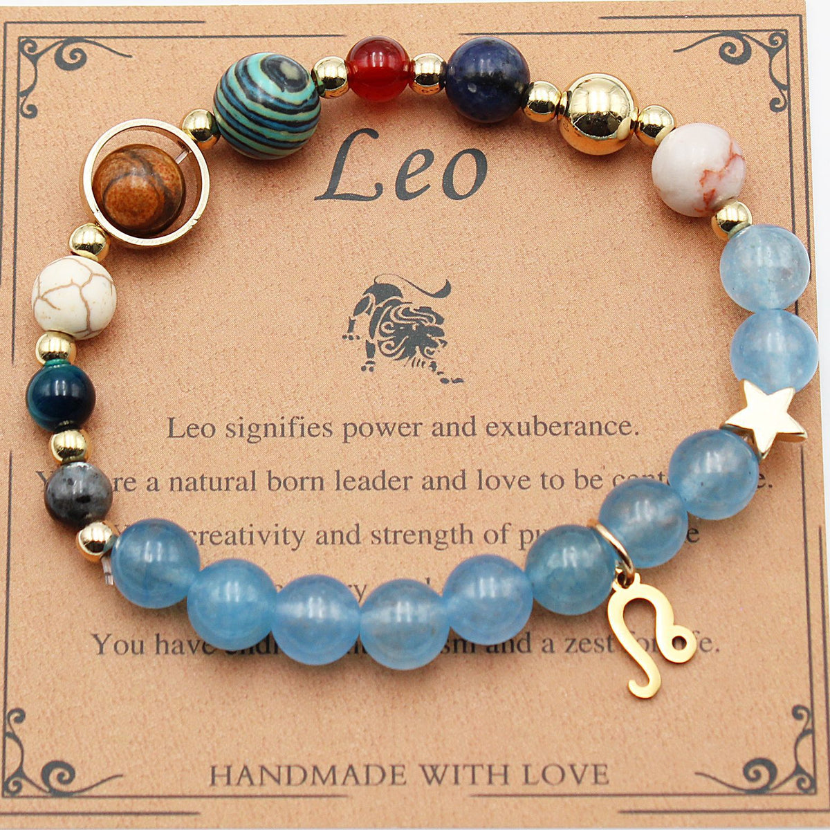 Twelve Constellations Bracelets Natural Stone Beaded – image 5