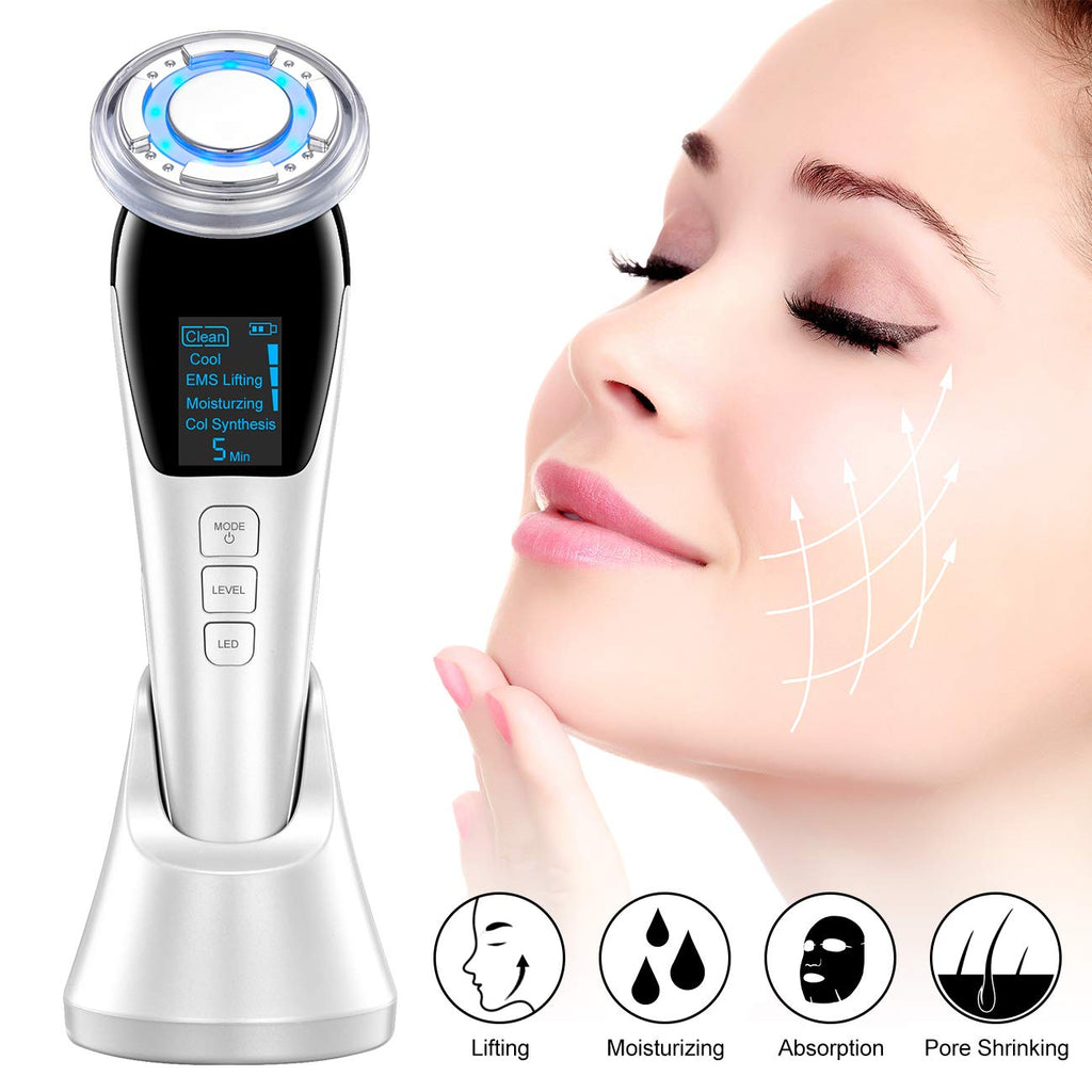 Hot & Cold Facial Massager – LED Light, Vibration & EMS, 5 Modes