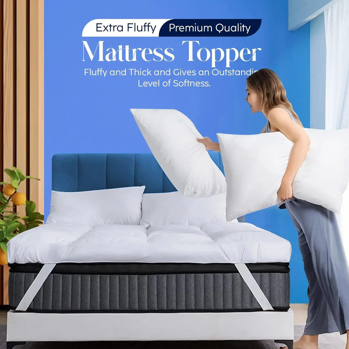 Double Mattress Topper 10cm Thick – 135 x 190cm – image 6