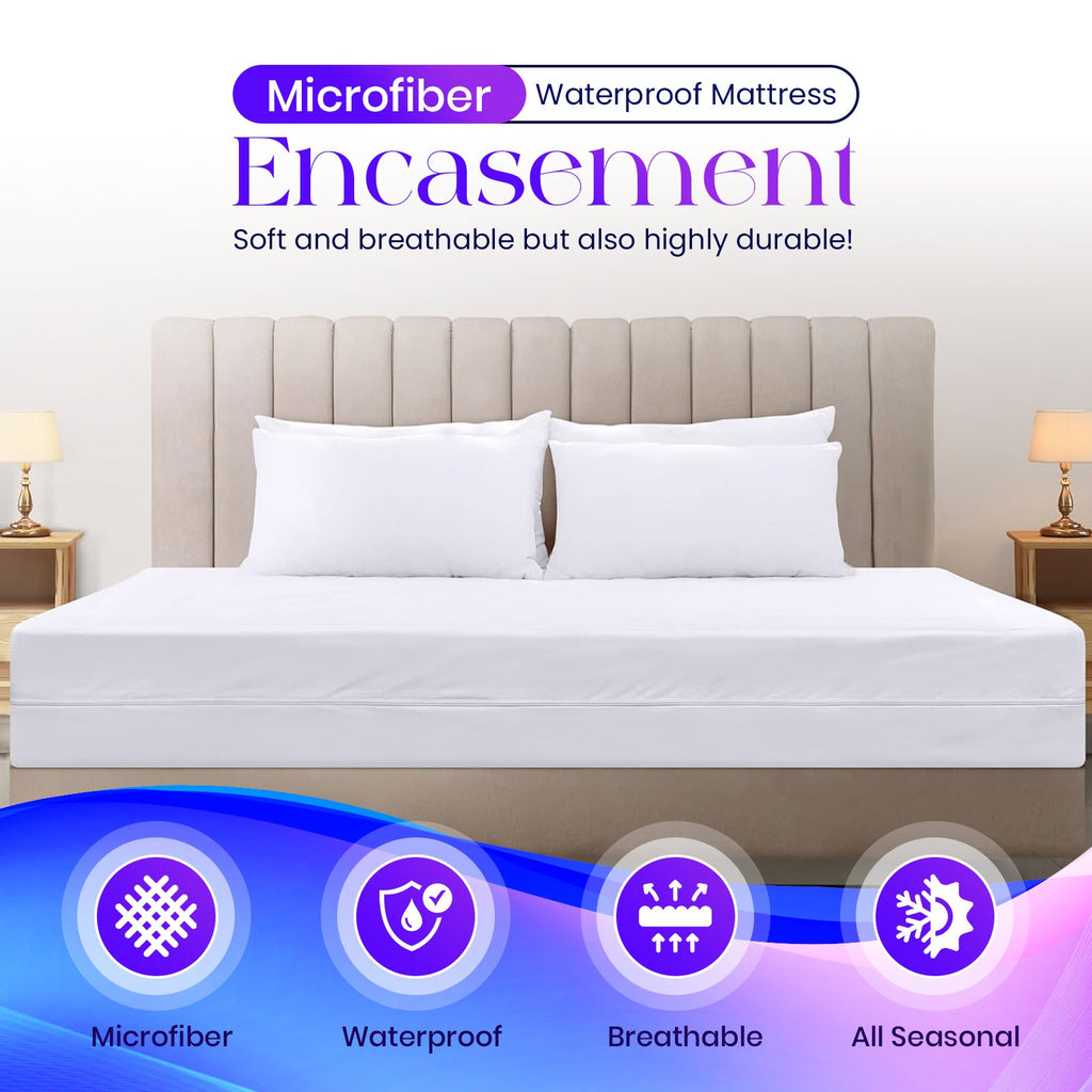Waterproof Zipped Mattress Encasement – 30cm Deep – image 6