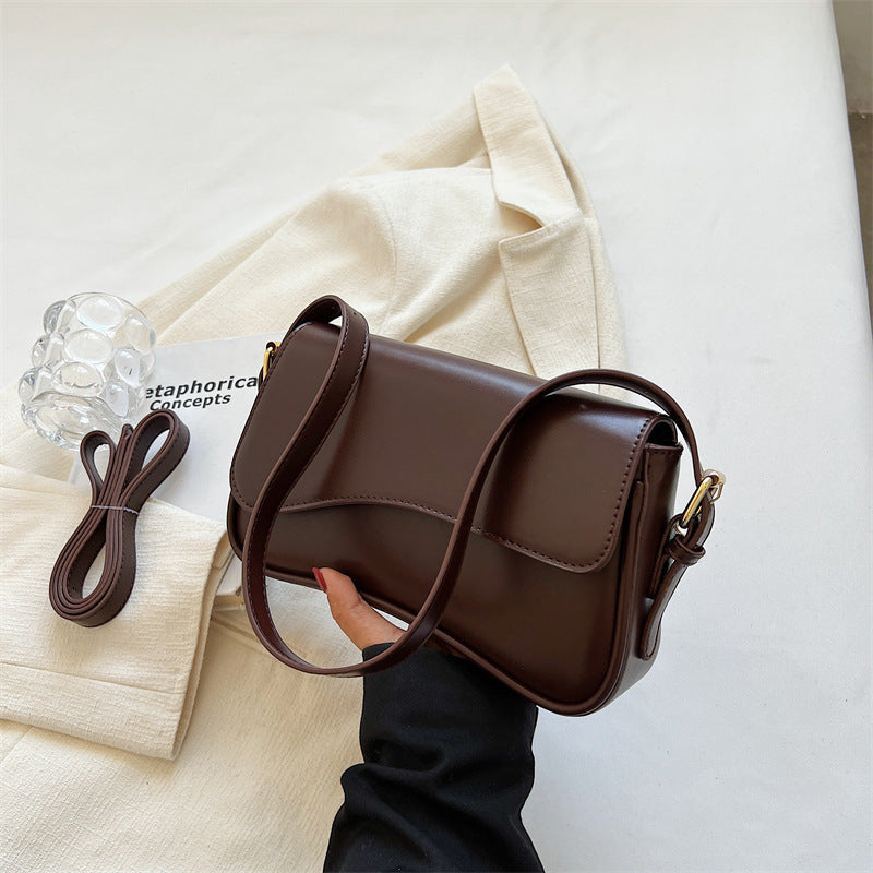 Fashion Simple New Flip Magnetic Buckle Shoulder Bag – image 3