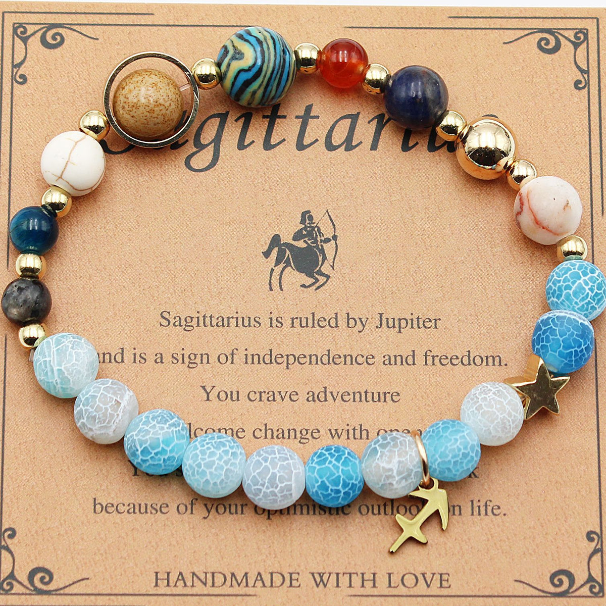 Twelve Constellations Bracelets Natural Stone Beaded – image 25
