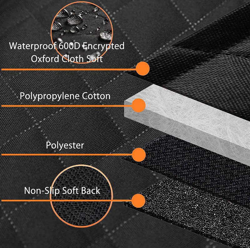 Water-Resistant Pet Back Seat Cover with Mesh Window – image 4