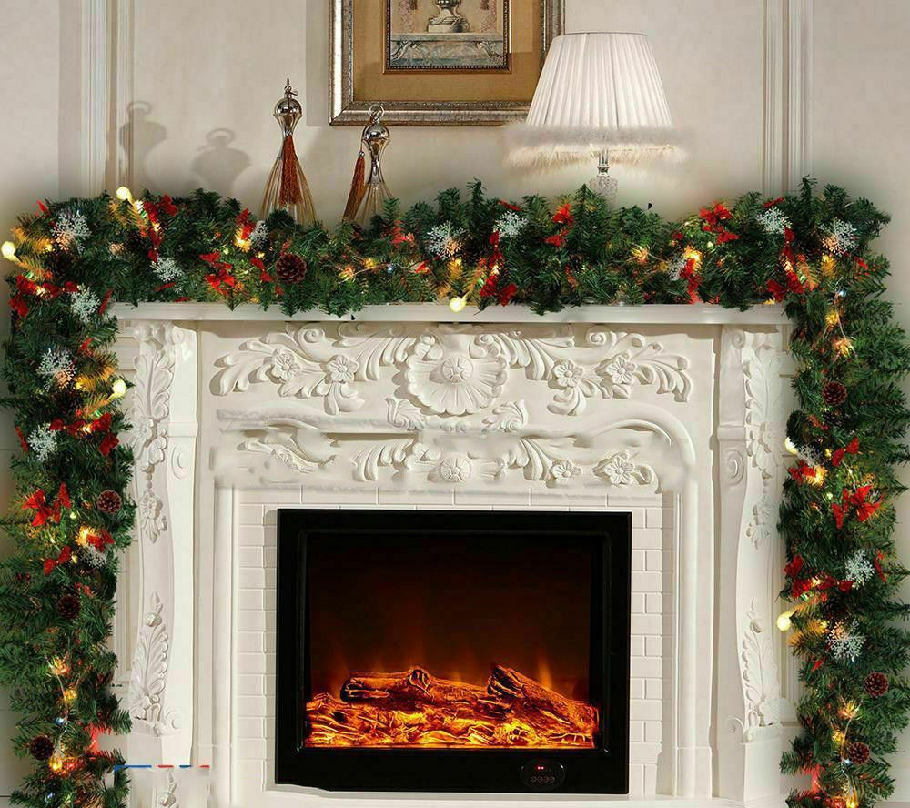9ft gold decorated Christmas garland – image 7