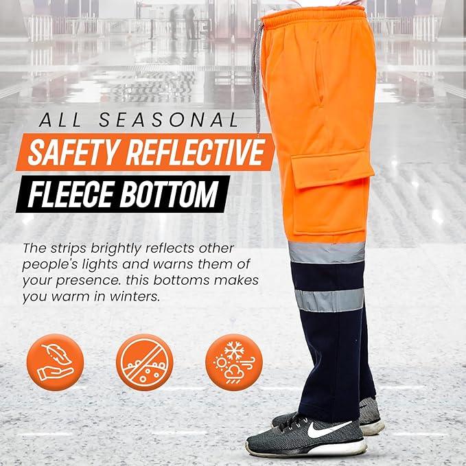 Hi Vis Work Trousers – Reflective Tape, Orange or Green – image 5