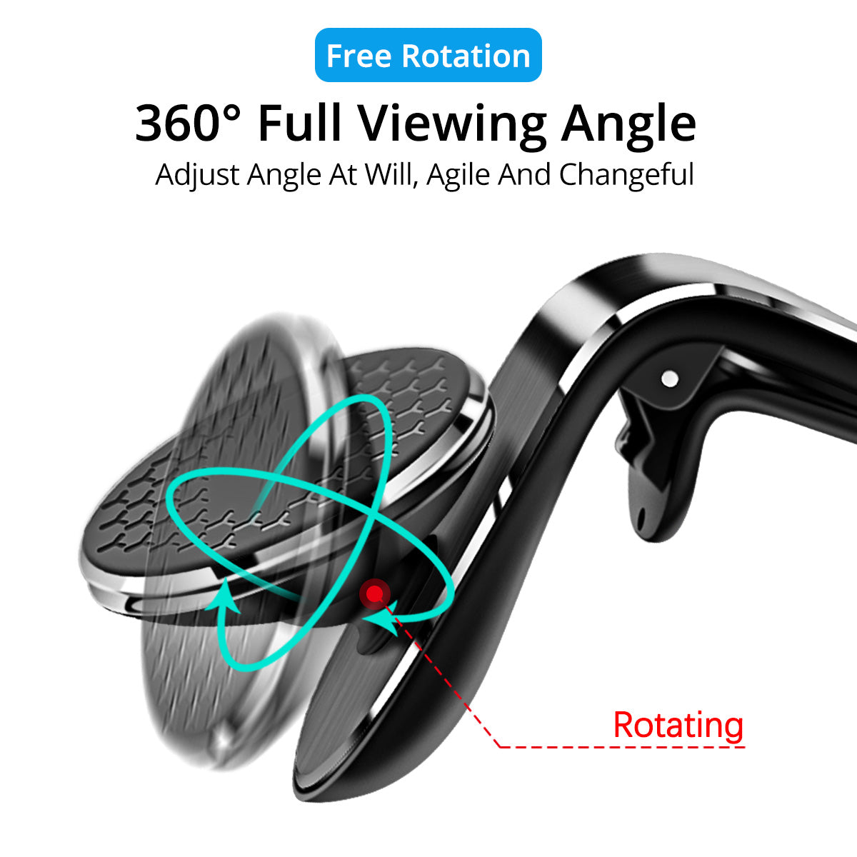 Magnetic Air Vent Car Phone Mount – 360° Rotation – image 5