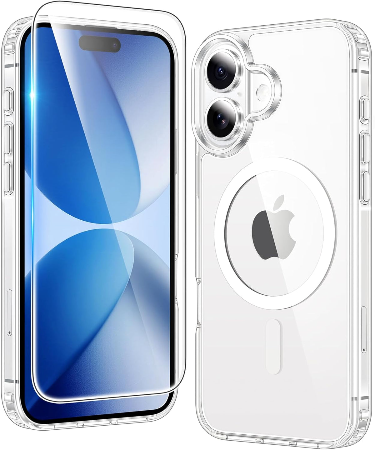 Magnetic Transparent Case for iPhone 17 / 17 Air / 17 Pro / 17 Pro Max – Slim Fit, Shockproof & Wireless Charging Compatible