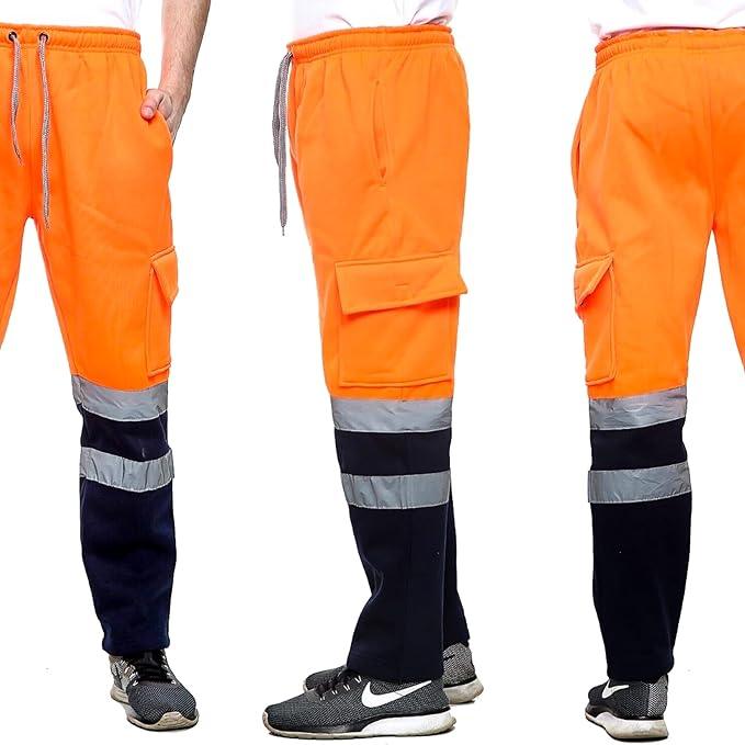 Hi Vis Work Trousers – Reflective Tape, Orange or Green – image 2
