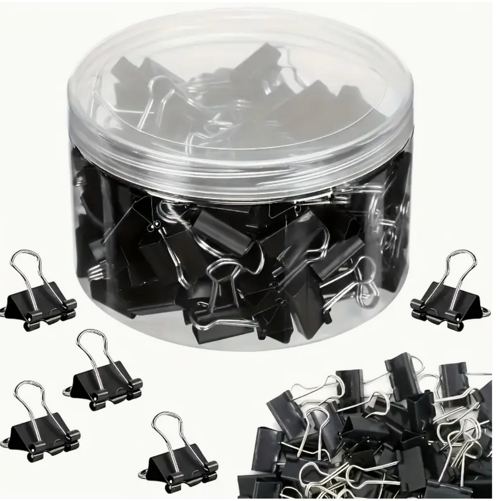 Binder Clips – Pack of 60 Medium Metal Clips, 16 mm