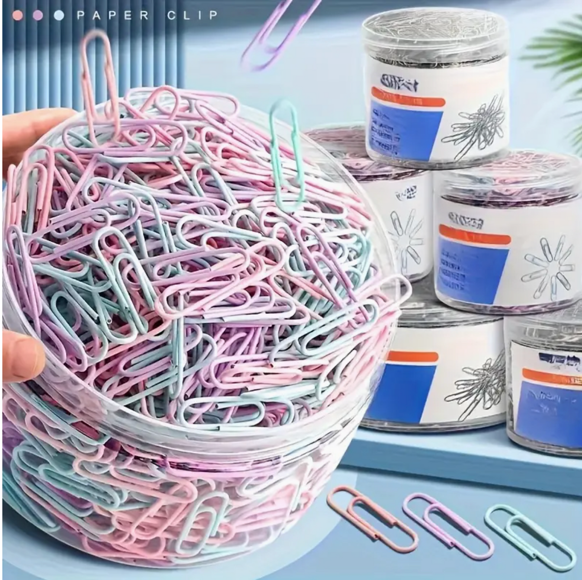 Large Metal Paper Clips – Pack of 200, Grey
