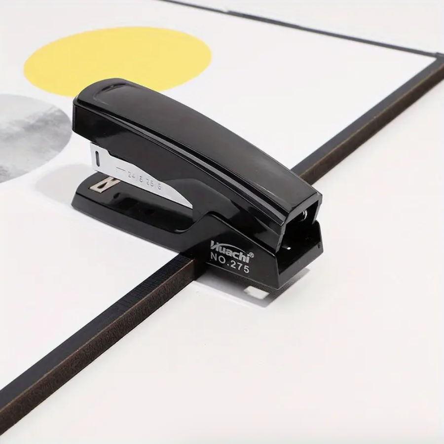 Stapler No. 275 with 10 Boxes of Staples – Black Desk Stapler