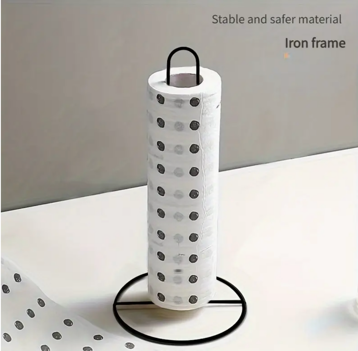 Paper Towel Holder – Heavy-Duty Iron Countertop Kitchen Roll Stand