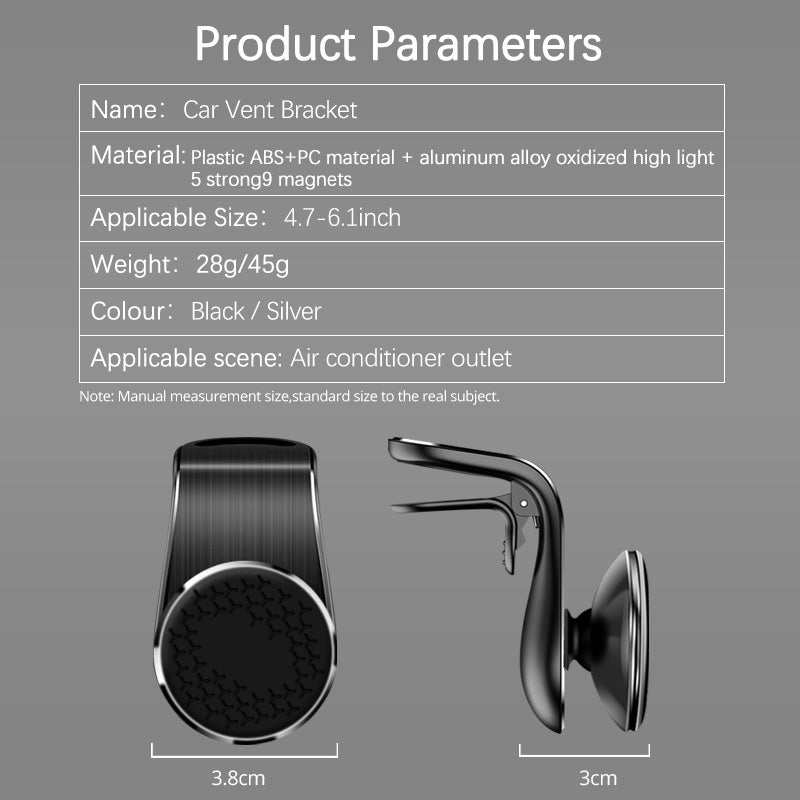 Magnetic Air Vent Car Phone Mount – 360° Rotation – image 2