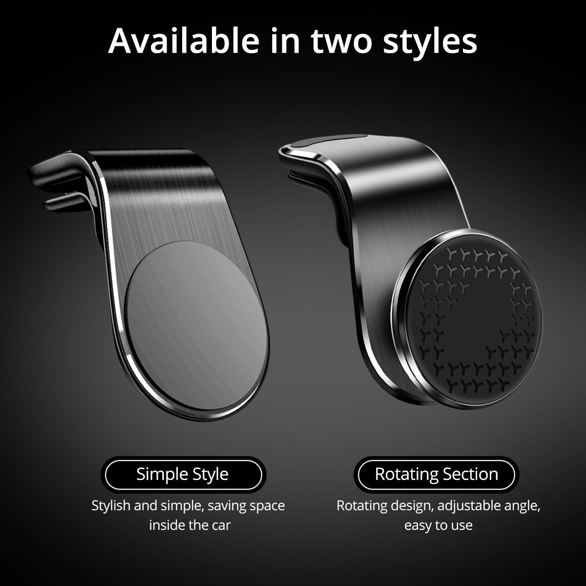 Magnetic Air Vent Car Phone Mount – 360° Rotation – image 6