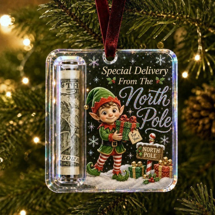 Christmas money holder ornament – main image