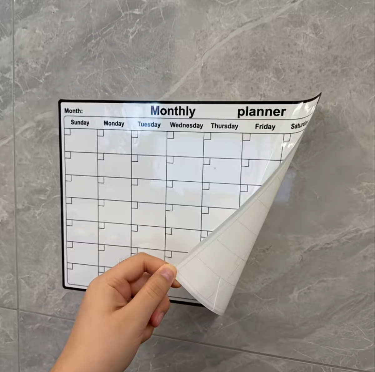 Magnetic Monthly Calendar – Reusable Fridge Planner Board